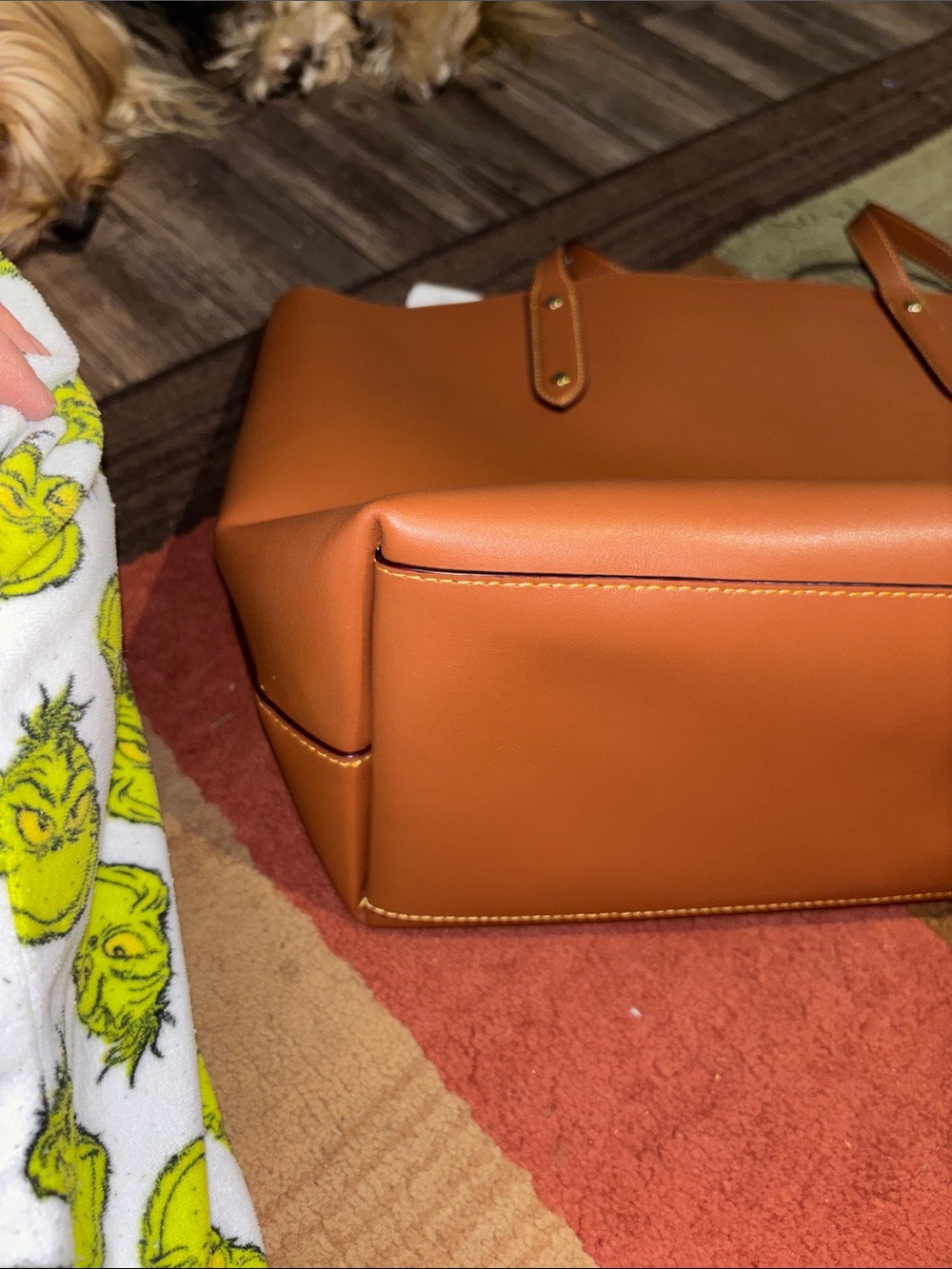 Coach Women's Brown Leather Tote Bag - Picture 9 of 10